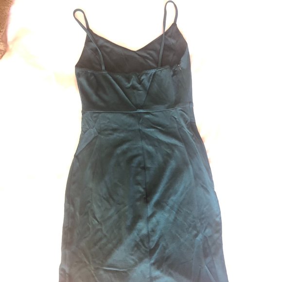 Blue-Green Sundress with Wrap Skirt and Side Zip NWT - Picture 4 of 10